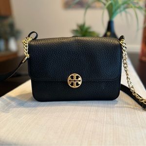 Tory Burch soft leather black crossbody bag